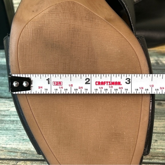 Franco Sarto Gabbey Slingback Sandals Womens 11M Black Leather Open Toe Dress - Picture 8 of 10